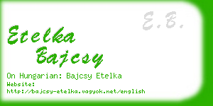 etelka bajcsy business card